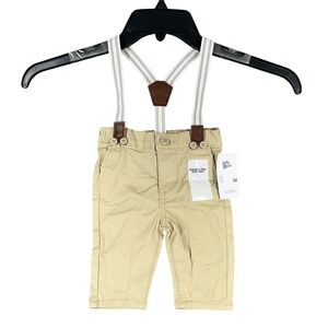 OshKosh Baby Boy‎ 3M Suspender Dress Pants Trousers Classiccore Vintage Style